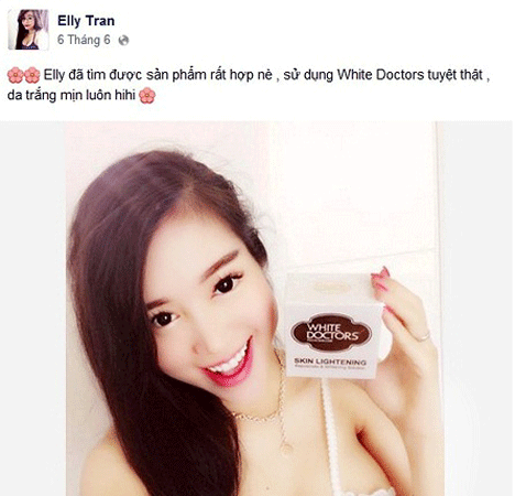Hot girl Elly Trần cũng là khách hàng thân thiết của White Doctors Lightening 