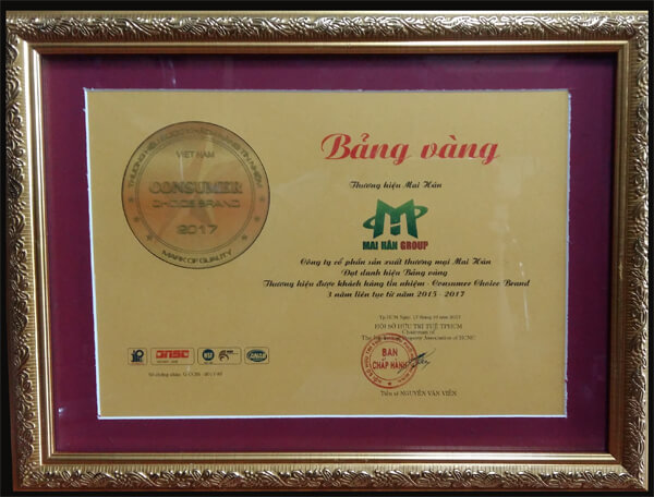 Liên tục 3 năm Mai Hân Group là thương hiệu được khách hàng tín nhiệm Liên tục 3 năm Mai Hân Group là thương hiệu được khách hàng tín nhiệm