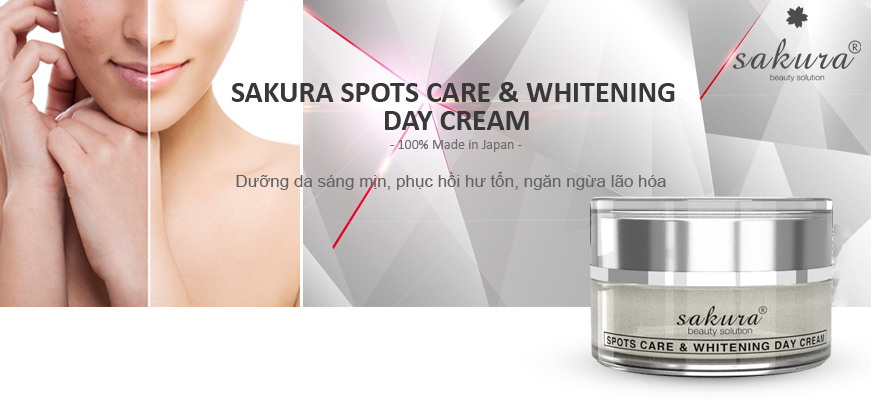 Kem trị nám dưỡng trắng da ban ngày Sakura Spots Care & Whitening Day Cream