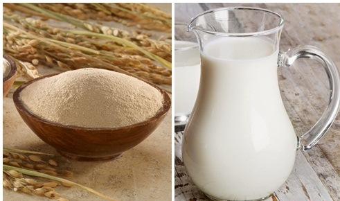 Cám gạo và sữa tươi giúp da trắng mịn không tỳ vết
