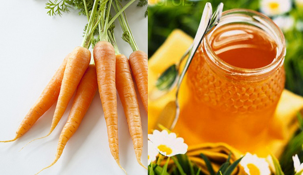 Cà rốt và mật ong không chỉ giúp da trắng sáng mà còn không lo bị bắt nắng
